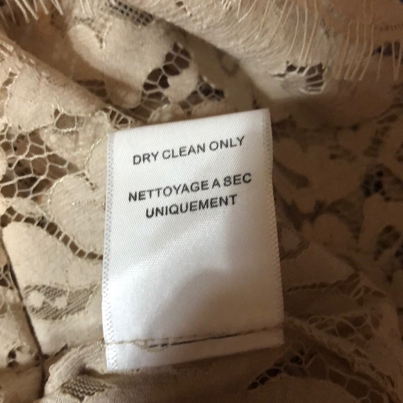 JOIE~Mushroom Elvia Back Button Lace Top~M - Picture 8 of 8